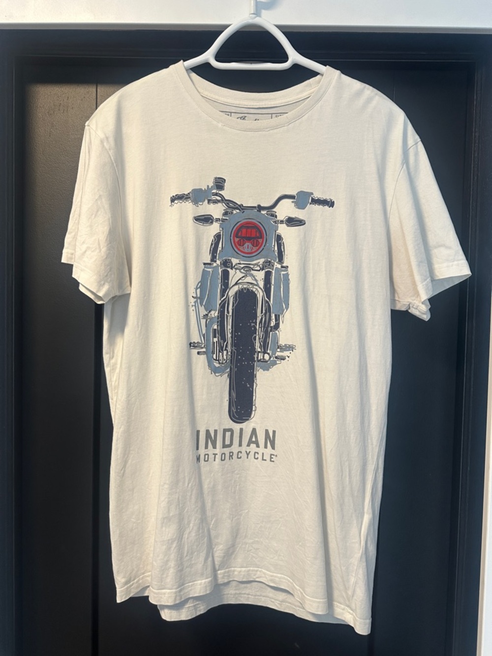 Indian Motorcycke Men’s White Graphic T‑Shirt